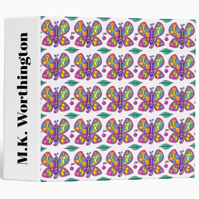 Butterfly Theme Teacher / Student School Binder (Front/Spine)