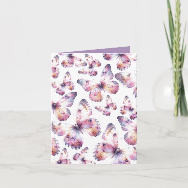 Butterfly Theme Thank You Cards (Front)