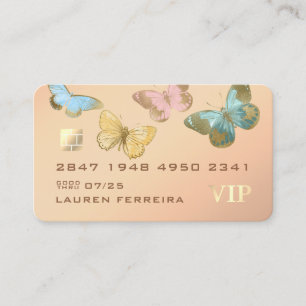 Butterfly Themed Credit Card Style Business Card