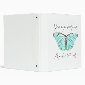 Butterfly Three-Ring Binder