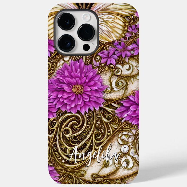 Butterfly Throw Blanket with Personalized Name Case-Mate iPhone Case (Back)