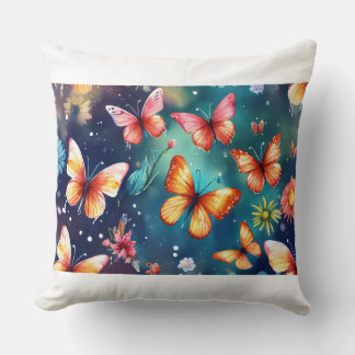 Butterfly throw pillow