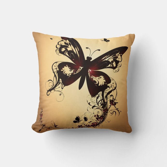 Butterfly Throw Pillow (Front)