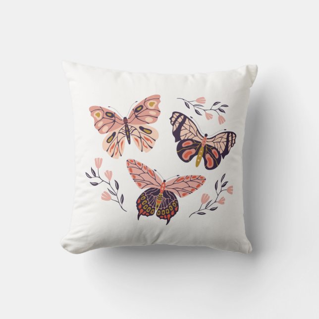 Butterfly  throw pillow (Front)