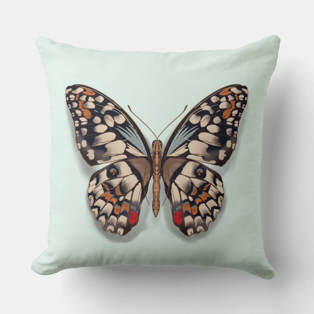 Butterfly Throw Pillow, Poufs Pillow (Front)
