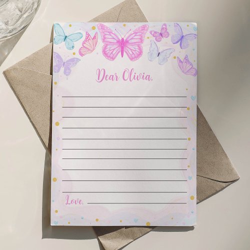 Butterfly Time Capsule Note Message Card