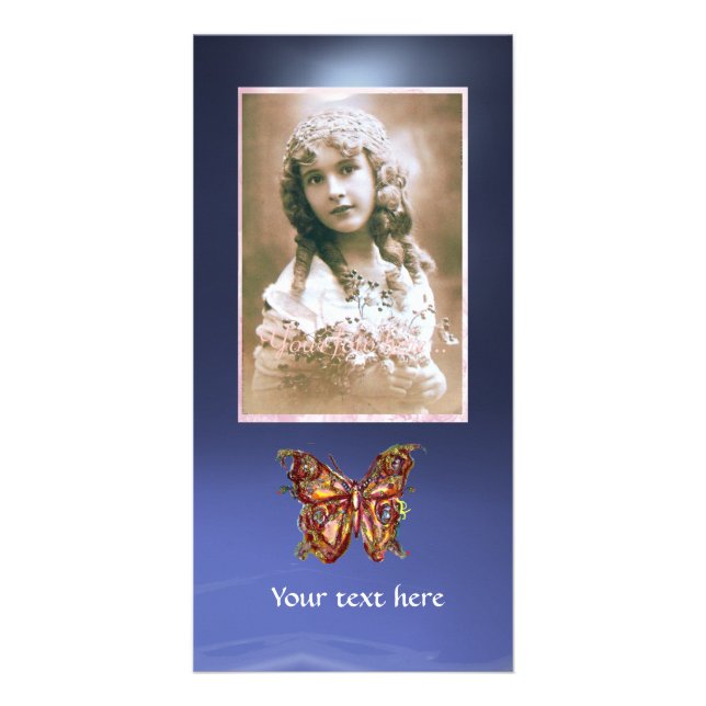 BUTTERFLY TOPAZ BLUE ,red Card (Front)