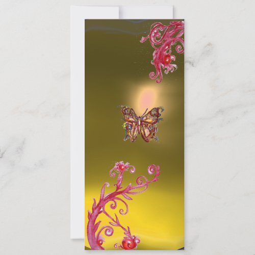 BUTTERFLY  TOPAZ  yellow bright red pink violet Invitation