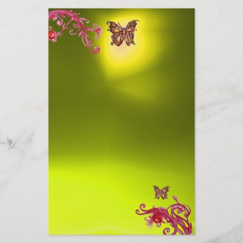 BUTTERFLY  topaz yellow red pink blue Stationery