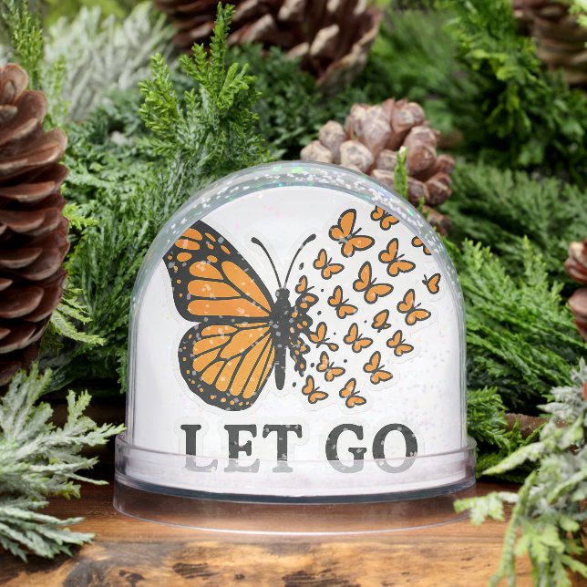 Butterfly Transforming into Tiny Butterflies  Snow Globe (Winter)