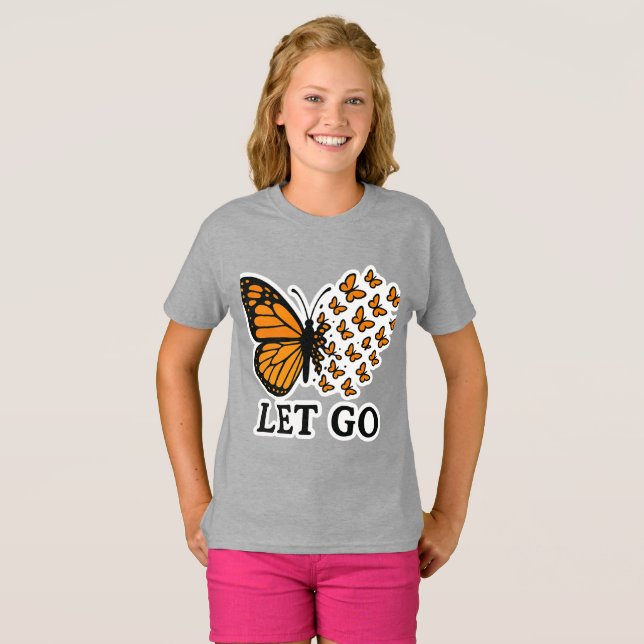 Butterfly Transforming into Tiny Butterflies  T-Shirt (Front Full)