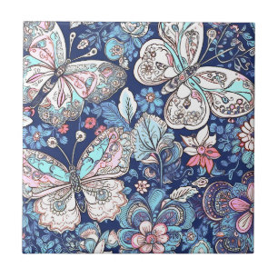 Butterfly Treasures Ceramic Tile