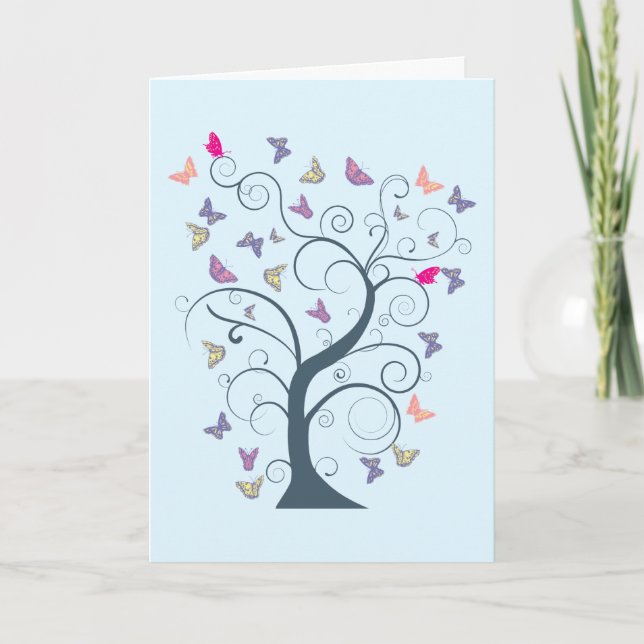 Butterfly Tree 1 ~ Butterflies Customize Template (Front)