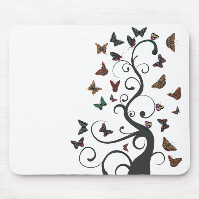 Butterfly Tree Mouse Pad (Front)