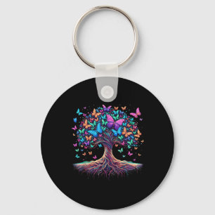Butterfly Tree Nature Keychain