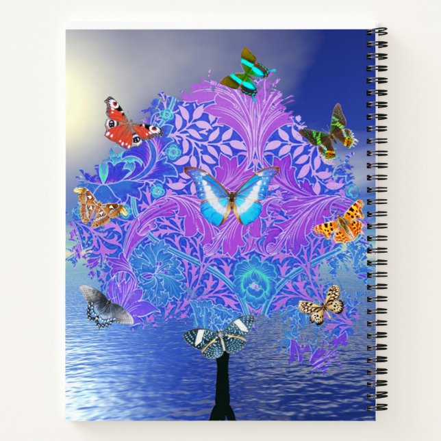 Butterfly Tree Spiral Notebook (Back)