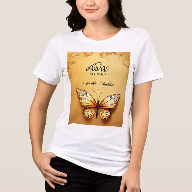 Butterfly  Tri-Blend shirt (Front)