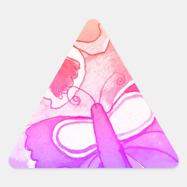 Butterfly  triangle sticker (Front)