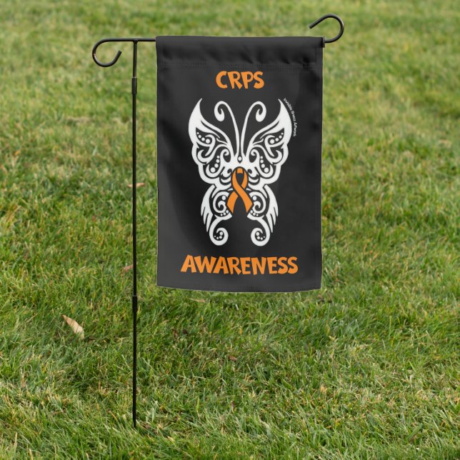 Butterfly/Tribal...CRPS Garden Flag (In SItu)