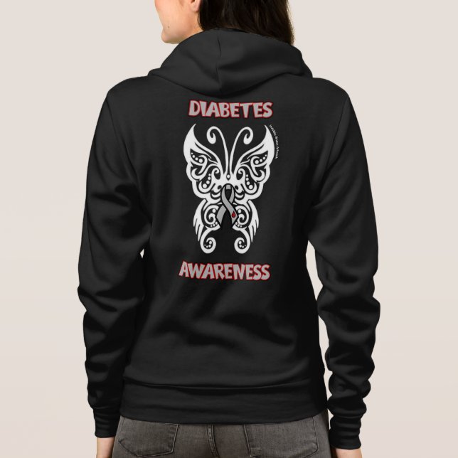 Butterfly Tribal...Diabetes Hoodie (Back)