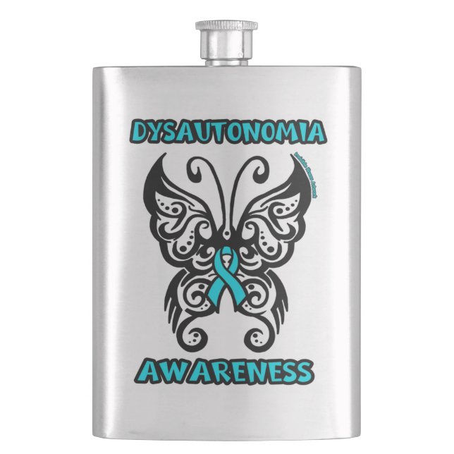 Butterfly/Tribal...Dysautonomia Flask (Front)