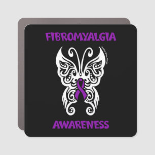 Butterfly/Tribal...Fibro Car Magnet