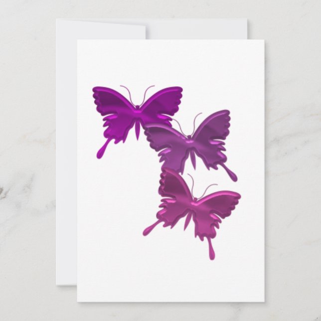 Butterfly Trio Invitation (Front)