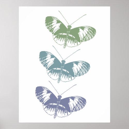 Butterfly Trio Poster