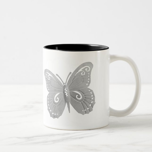 Butterfly Two-Tone Coffee Mug (Right)
