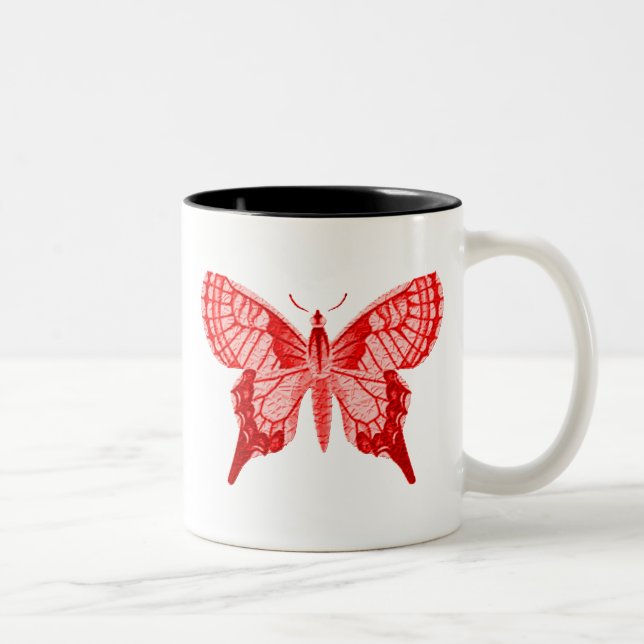 BUTTERFLY. Two-Tone COFFEE MUG (Right)