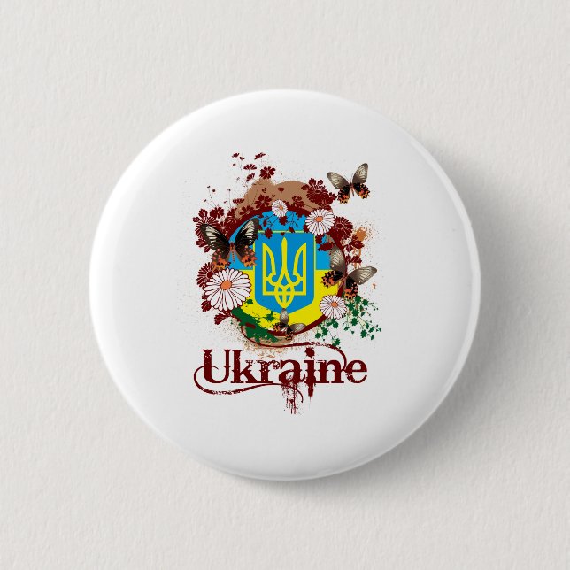 Butterfly Ukraine Button (Front)