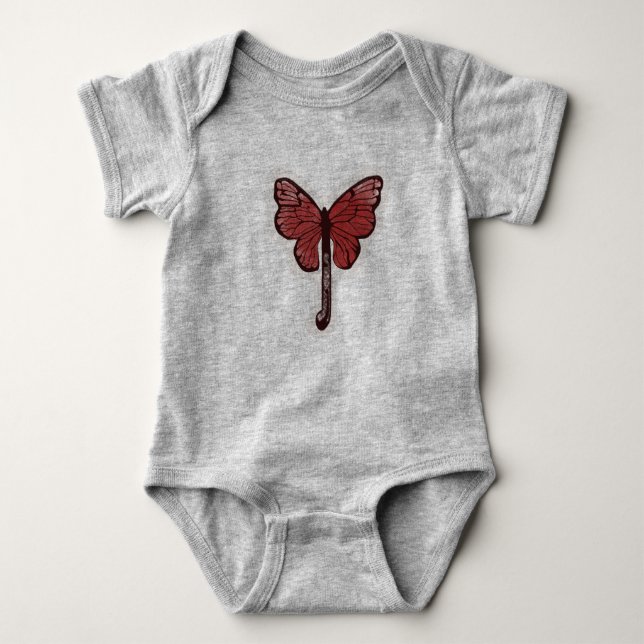 Butterfly Umbrella Fusion Baby Bodysuit (Front)