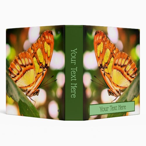 Butterfly Up Close Nature Personalized 3 Ring Binder