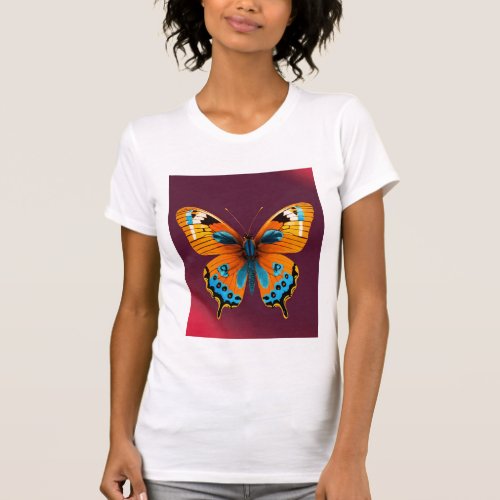 Butterfly v_neck t_shirt 