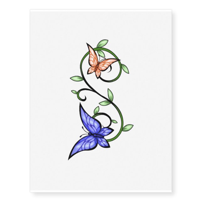 butterfly vine temporary tattoo (Front)