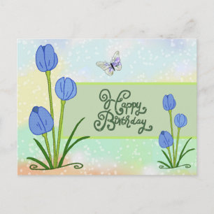 butterfly Vintag postcard