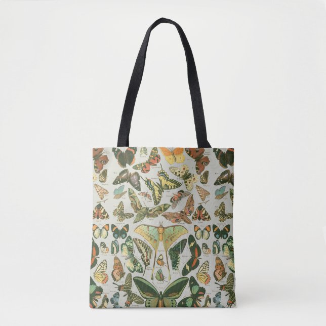 Butterfly Vintage Antique Butterflies Art Tote Bag (Front)