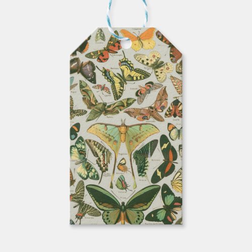 Butterfly Vintage Antique Butterflies Pattern Gift Tags