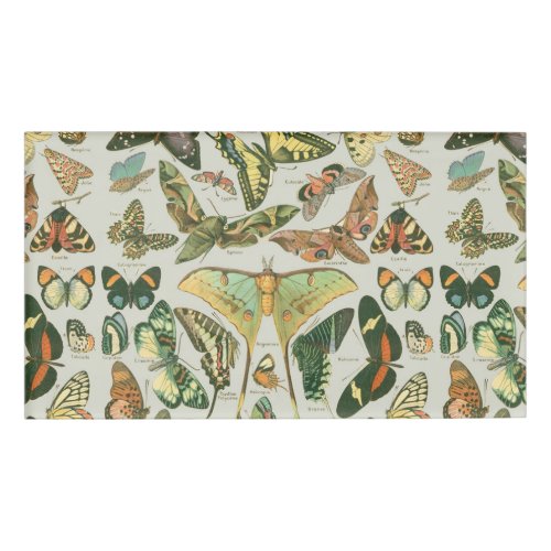 Butterfly Vintage Antique Butterflies Pattern Name Tag