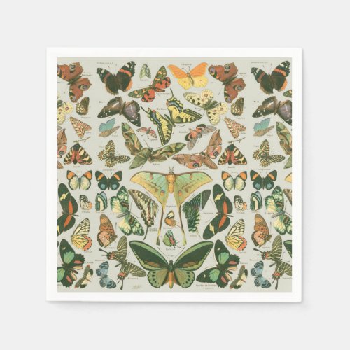 Butterfly Vintage Antique Butterflies Pattern Paper Napkins