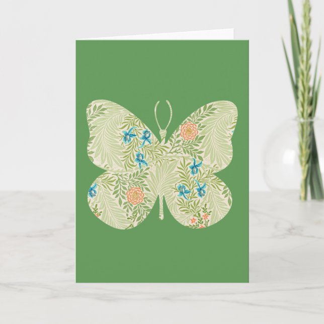 Butterfly Vintage Floral Card Series 6 (Front)