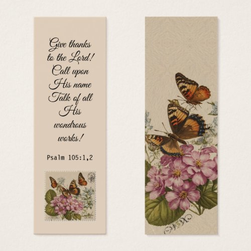 Butterfly Vintage Floral Elegant Bible Verse