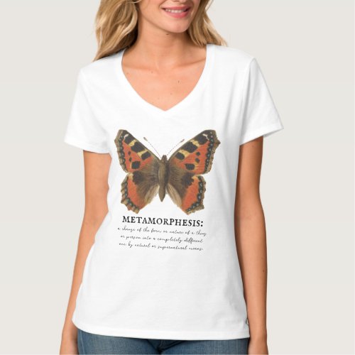 Butterfly Vintage Orange Metamorphosis T_Shirt