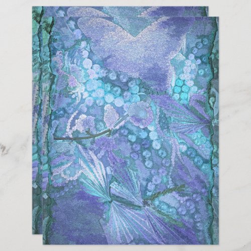 Butterfly Vintage Purple Teal Blue Romantic