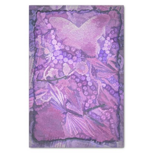 Butterfly Vintage Purple Victorian Style Romantic Tissue Paper