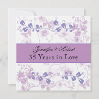 Butterfly Visions in Lilac Anniversary Invitation