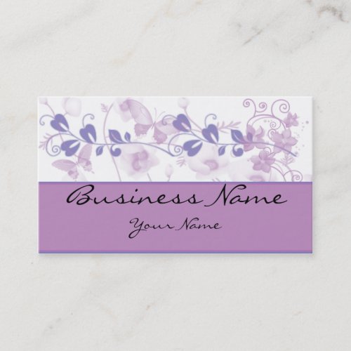 Butterfly Visions in Lilac Purple Business Card