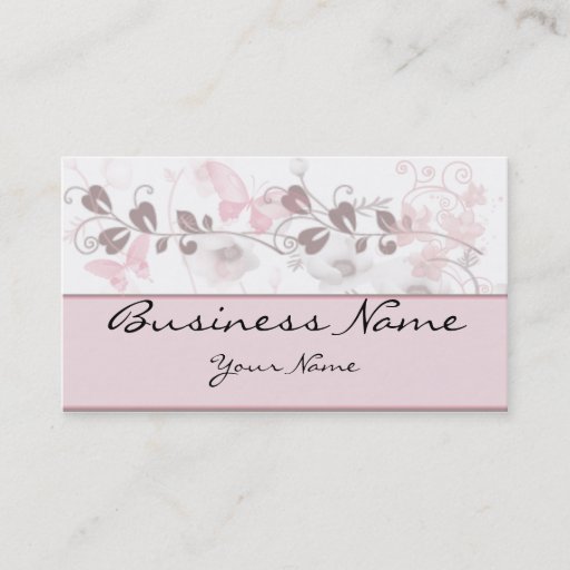 Customizable Butterfly Visions in Pink and Mauve Business Card