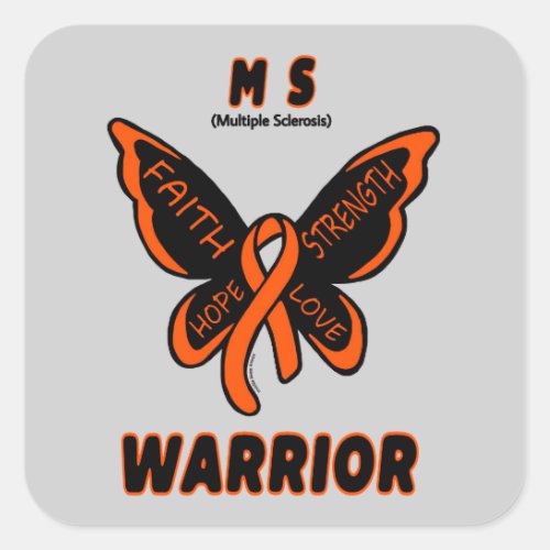 ButterflyWarriorMS Square Sticker