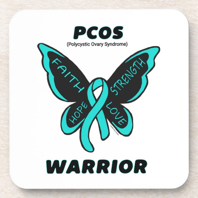 Butterfly/Warrior...PCOS Coaster (Front)